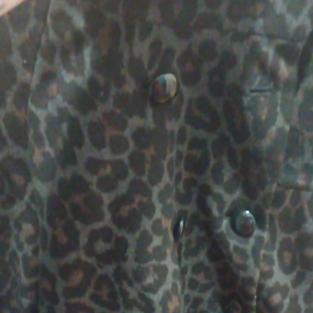 Coach Women's Black and Brown Animal Print Pea Coat - Picture 4 of 15